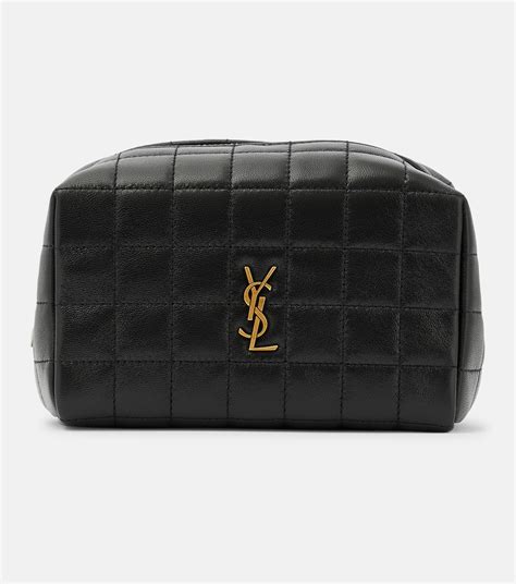 saint laurent cassandre leather makeup bag